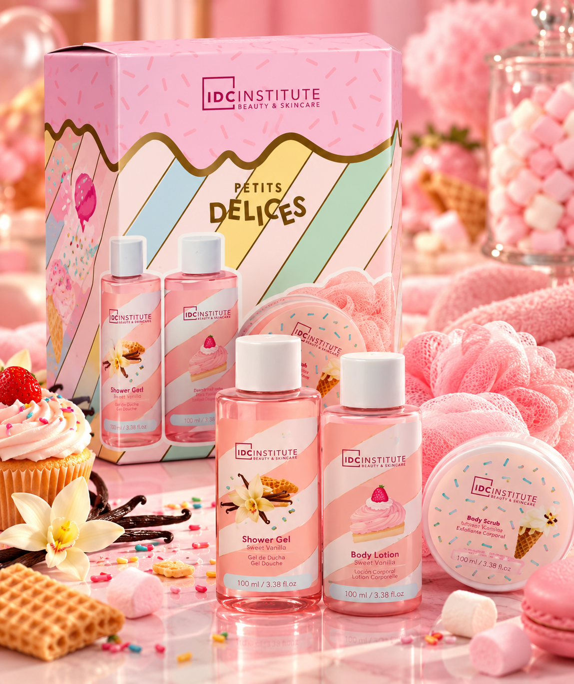Coffret Cadeau IDC Institute Petits Délices – Soins du Corps Parfumés à la Vanille