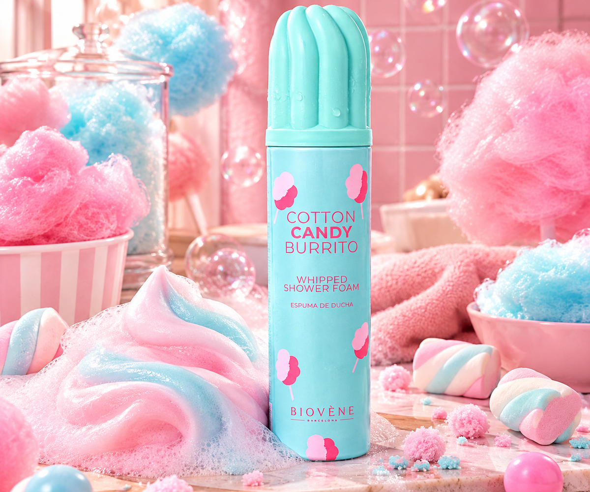 Mousse de Douche Fouettée Cotton Candy Burrito – Biovène Barcelona