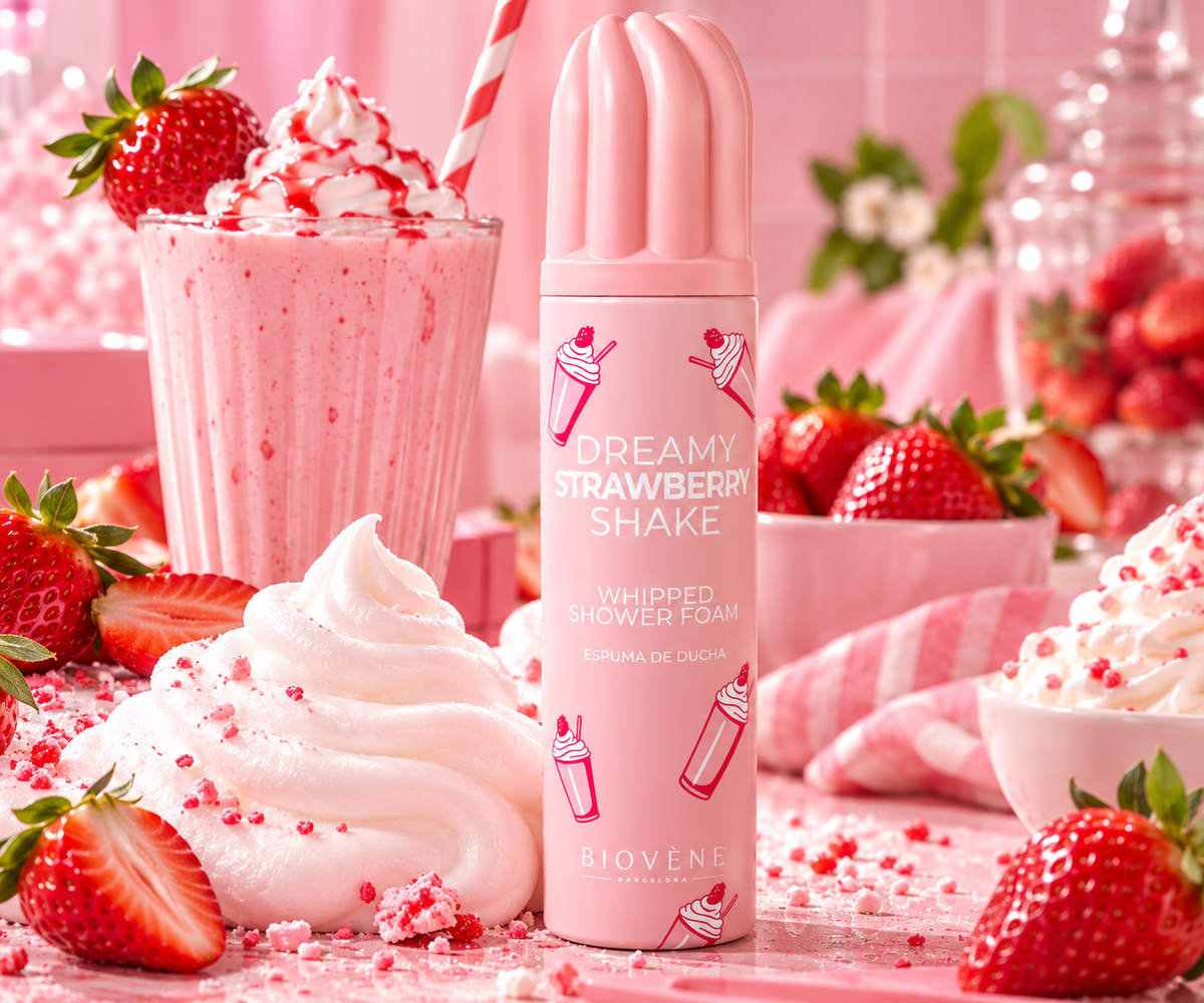 Mousse de Douche Fouettée Dreamy Strawberry Shake – Biovène Barcelona