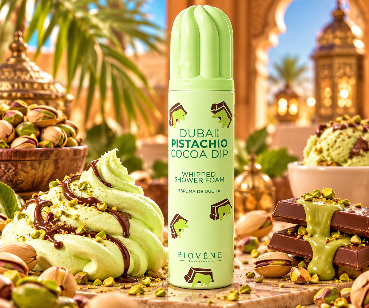 Mousse de Douche Fouettée Dubai Pistachio Cocoa Dip – Biovène Barcelona
