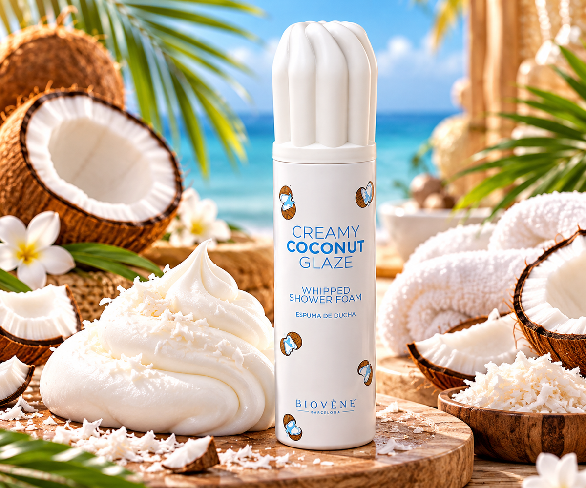 Mousse de Douche Fouettée Creamy Coconut Glaze – Biovène Barcelona