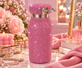 Gourde Strass Rose Scintillante – Élégance & Glamour