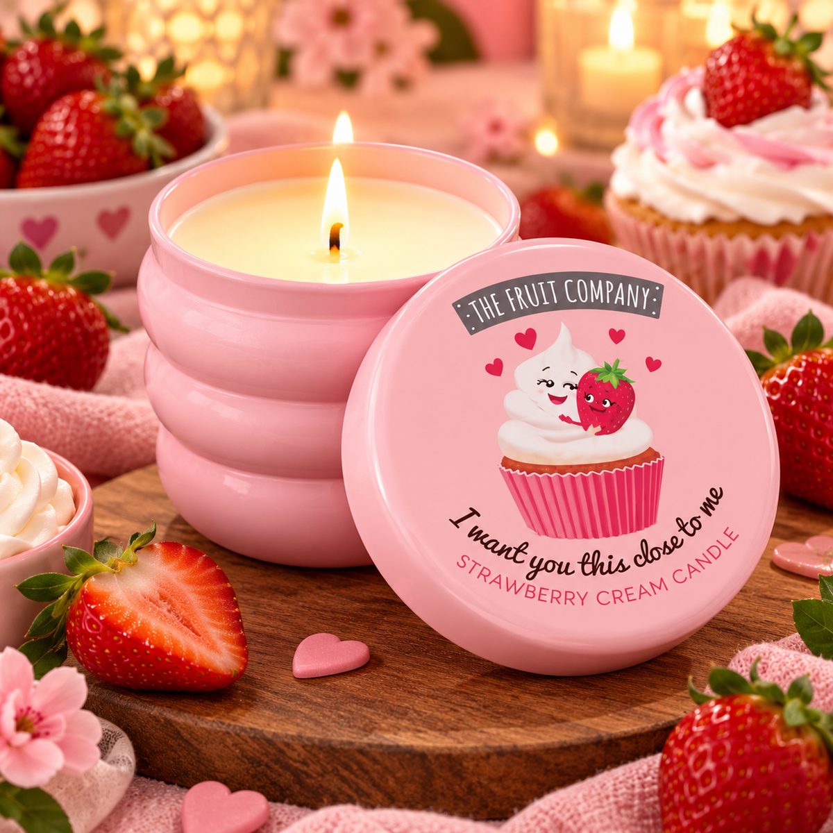 Bougie Parfumée Fraise & Crème