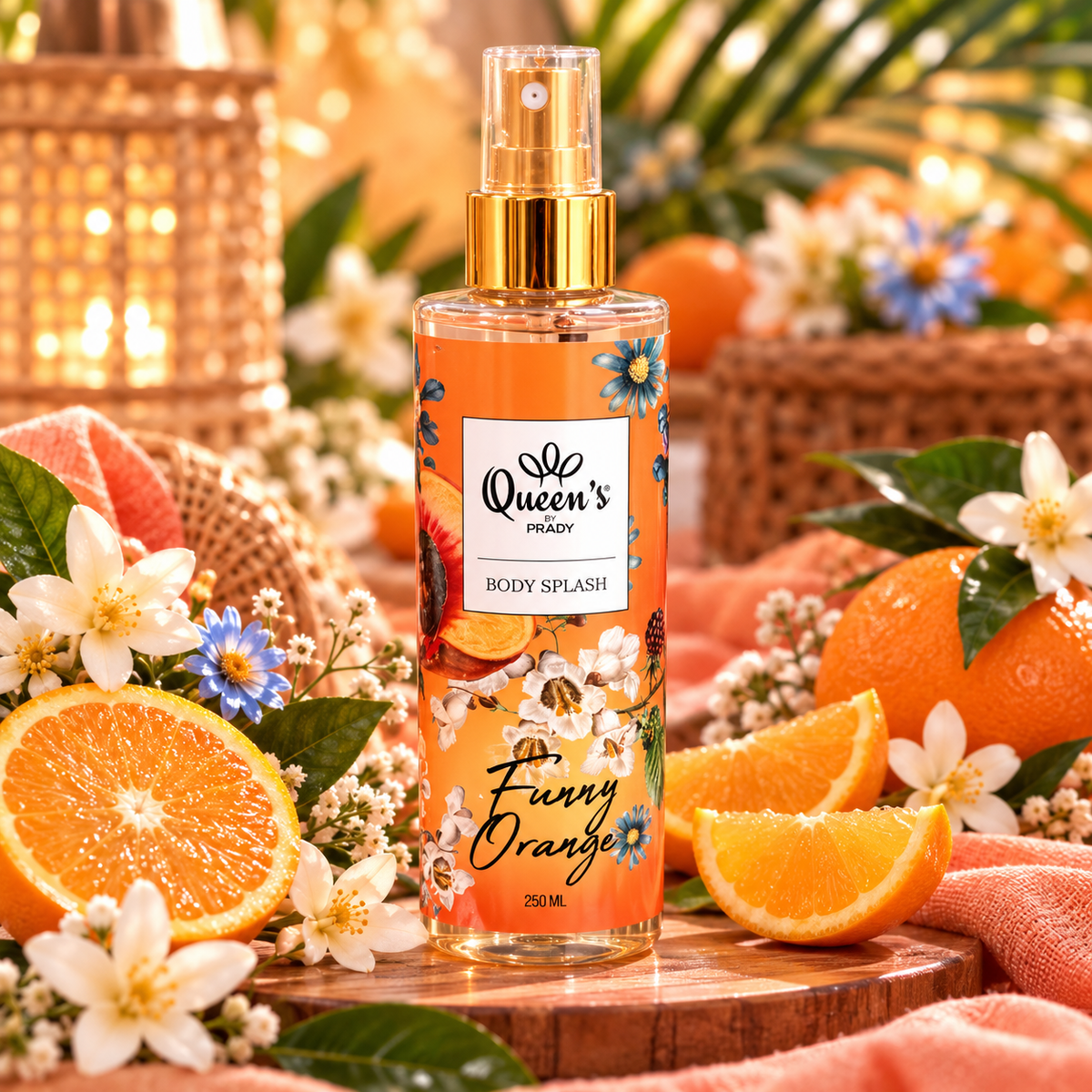 Brume Parfumée Corps Funny Orange – Queen’s by PRADY – 250 ml