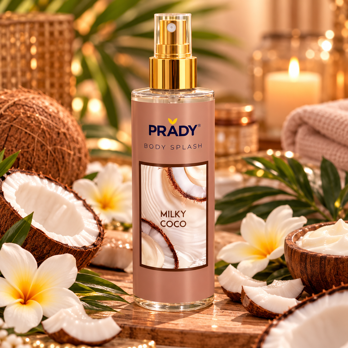 Brume Parfumée Corps Milky Coco – PRADY – 250 ml