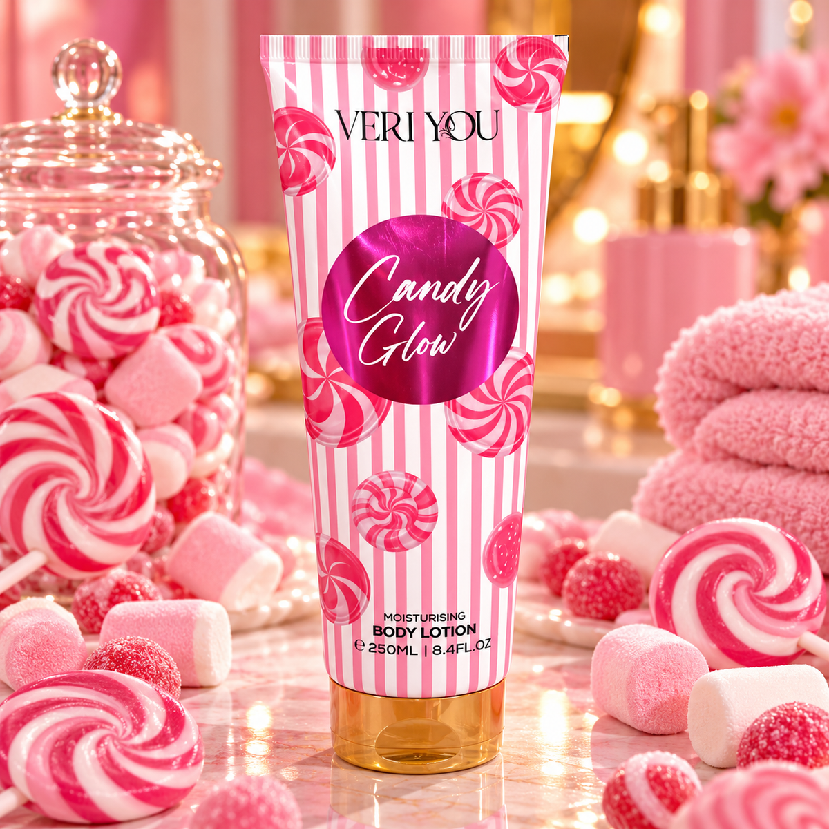 Lait Corporel Hydratant Candy Glow – Veri You – 250 ml