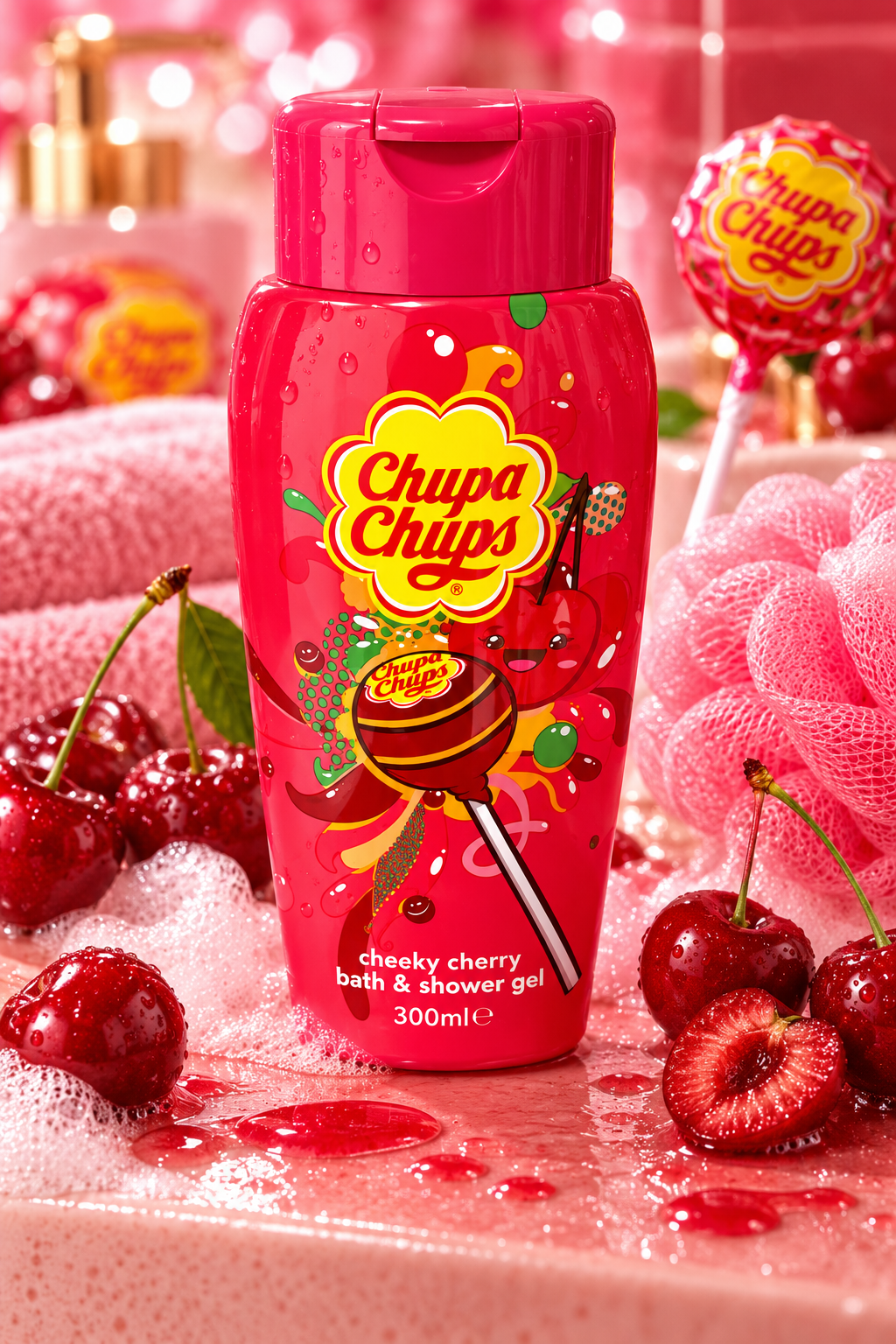 Gel Douche & Bain Chupa Chups Cheeky Cherry – Cerise – 300 ml