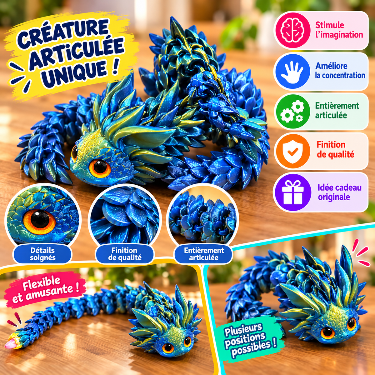 Dragon Articulé 3D